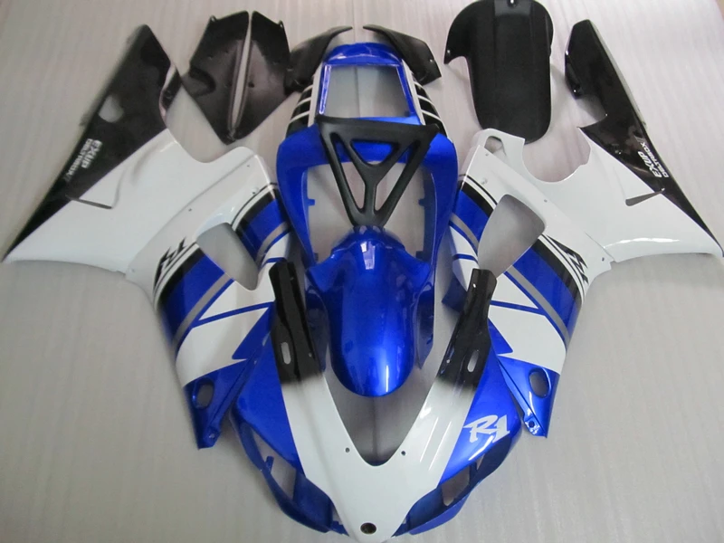 Высококачественный пластиковый комплект обтекателей для Yamaha YZF R1 98 99 синий белый