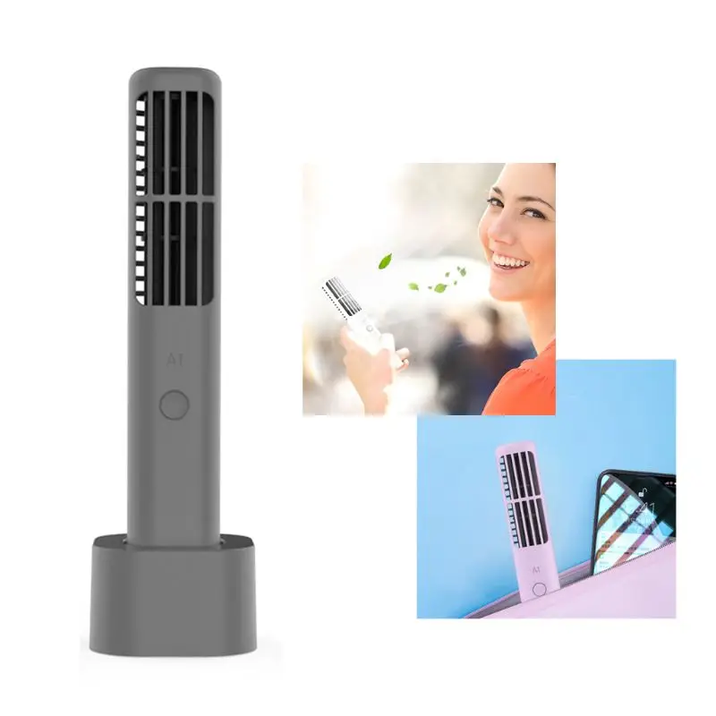 

Hand-Held Leafless Fan USB Charging Mini Pocket Fan Student Outdoor Portable Small Fan