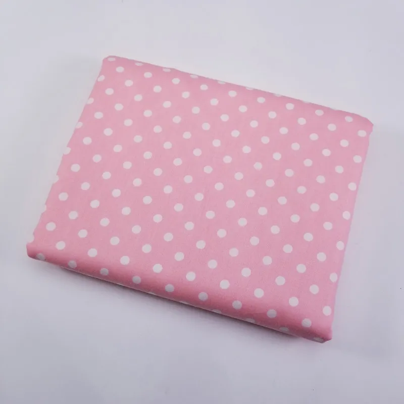 Принт "Горошек" хлопок саржевый младенец, ткань хлопок Лоскутная Ткань для DIY шитье стеганое жир четверти материал для малышей и кукол