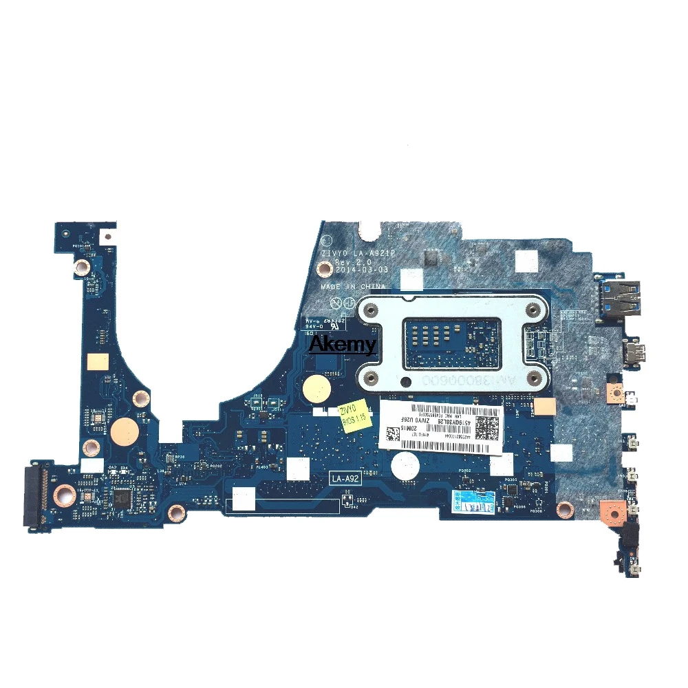 Lenovo YOGA 2 13 материнская плата для ноутбуков FRU 5B20G19207 LA-A921P с i3-4030U 1,70 ГГц cpu 4 Гб ram оригинальный mothebroard