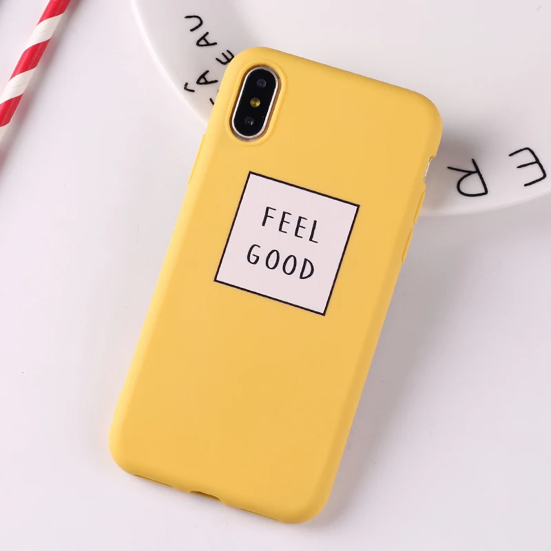 Милый мягкий силиконовый чехол для iPhone 11 6S 5S SE 8 8Plus X XS Max 7 7Plus Happy Lucky Sunshine Tropical Funny Quote - Цвет: 18