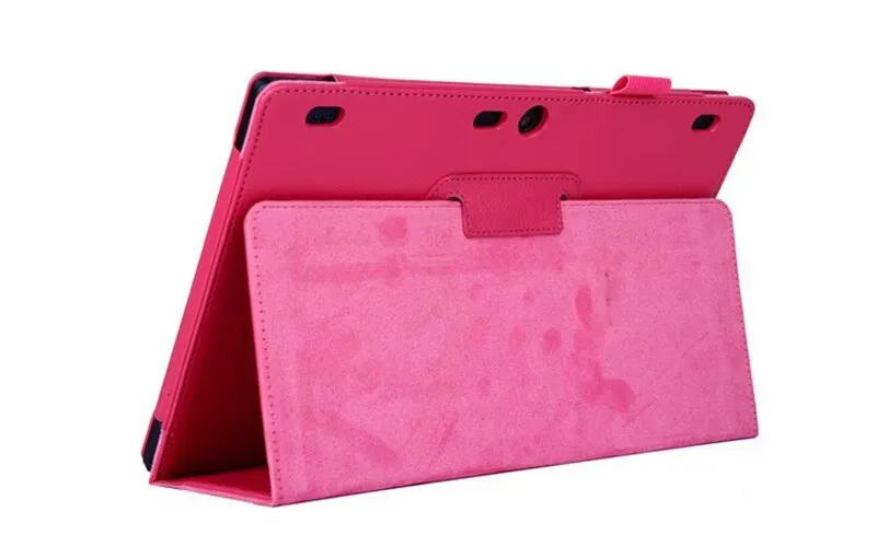Litchi Pattern PU Leather Stand Flip Case Cover For Lenovo Tab 2 A10-70 A10 70 10.1 Tablet Case Cover  (20)