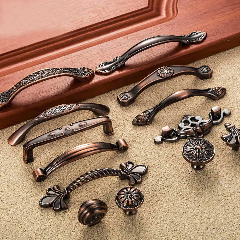 

Antique Door Handles Metal Drawer Pulls Vintage Kitchen Cabinet Knobs Furniture Hardware