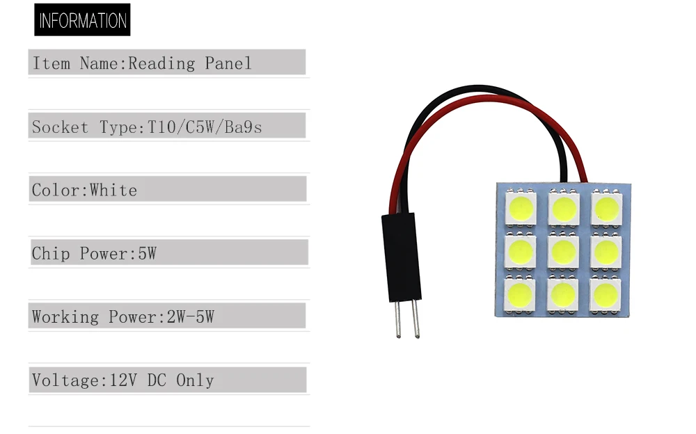 1 Набор, автомобильный Панель чтения карты лампа 5050, 6, 9, 12, 15 24 36 48 светодиодный SMD купольный интерьерная лампа на крышу огни BA9S T10 C5W адаптер трубчатое основание