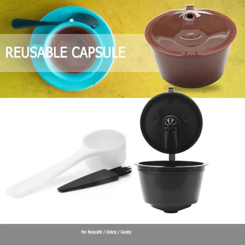 

Coffee Capsules Filter Cup Refillable Reusable Coffee Dripper Tea Baskets Compatible with Nescafe Dolce Gusto