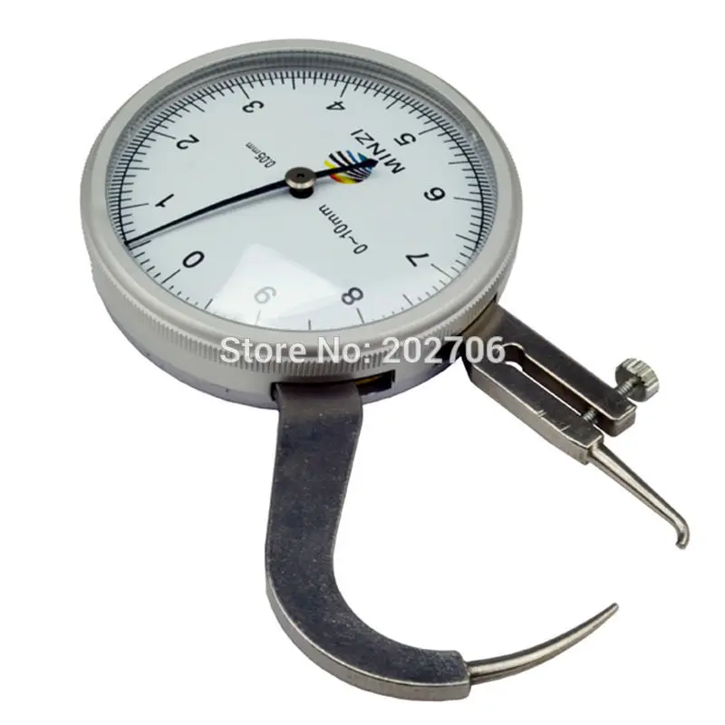 드롭 배송 0-10mmx45mm 다이얼 두께 게이지 테스터 미터 다이얼 캘리퍼 게이지 0-10mm 0.05mm 다이얼 스냅 게이지 캘리퍼스, 드롭 배송
