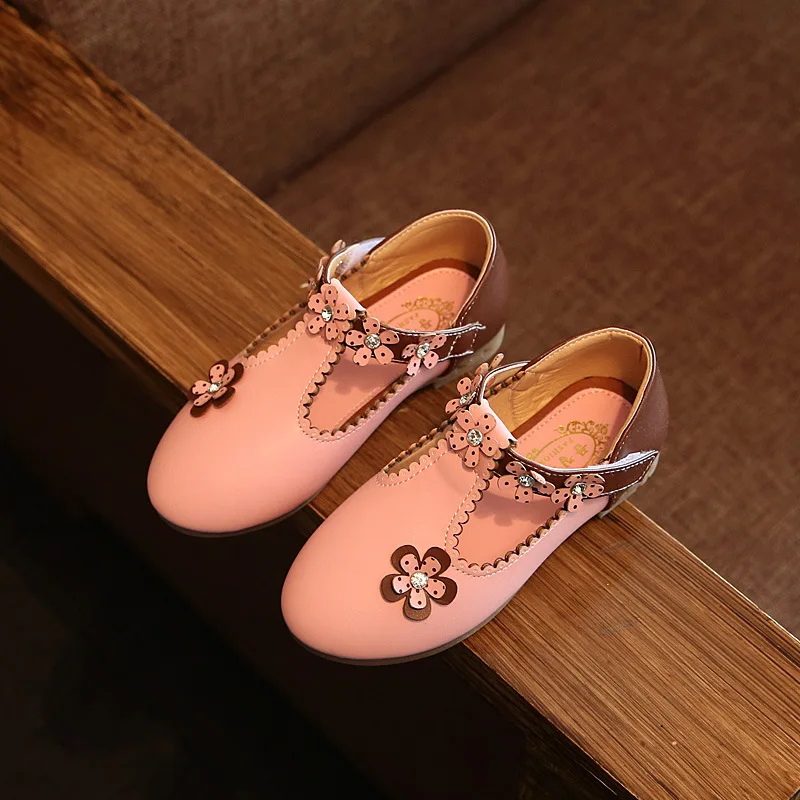 Hot Sale Spring Autumn Girls Shoes High Quality Sandals Children's Kids Princess Casual Shoes with Flowers for Girls 0-7Y