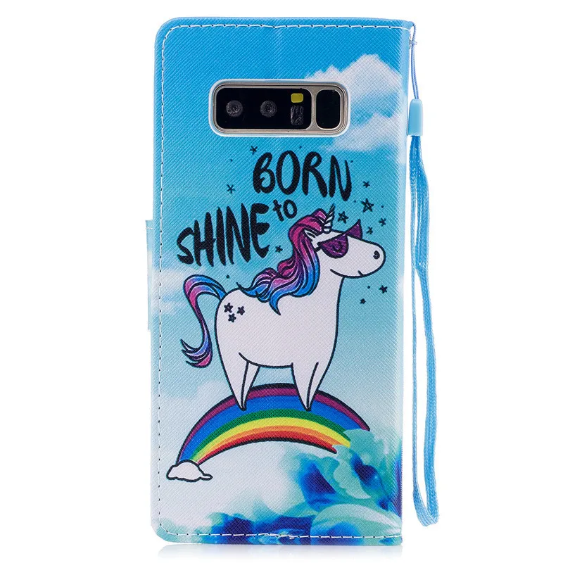 Чехол Wekays для Samsung Note 8 милый кожаный флип чехол с мультяшным цветком Galaxy S9 Plus S8 S7