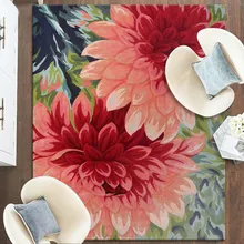 Шерстяной ковер с цветами для гостиной, спальни, коридора, коридора, большой мат, коврики напольные украшения, ковры на заказ