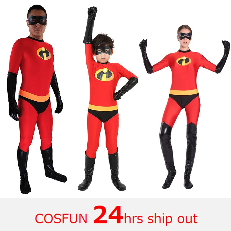 Суперсемейка, костюм для косплея для детей, высокоэластичная лайкра, спандекс, боди, костюм второй кожи, детские костюмы для косплея на Хэллоуин