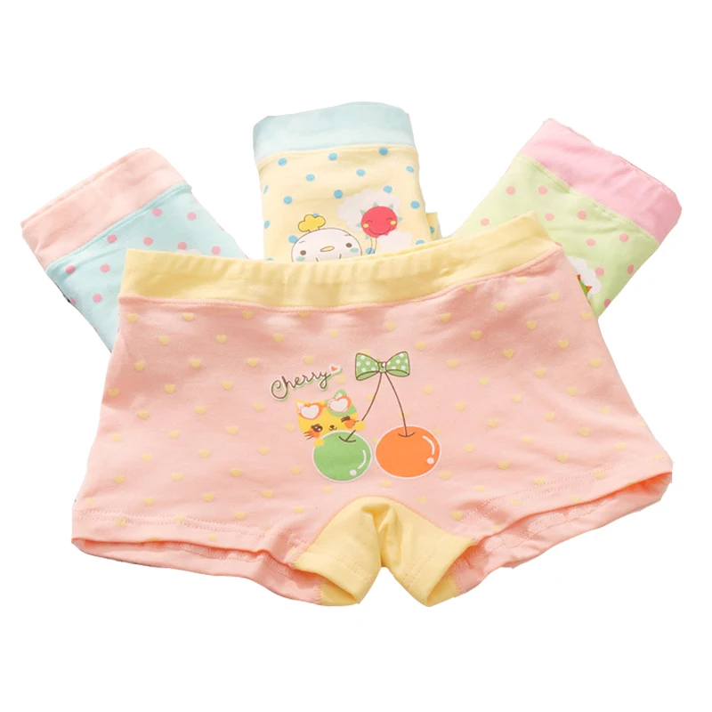 

4 Pcs/lot Children Underwear Cartoon Cotton Children 's Panties Girls Boxer Underwear Soft and Breathable Underwear TNN0157