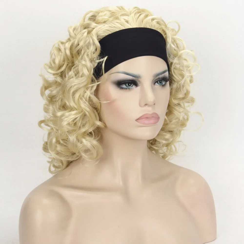 5955 613# SYNTHETIC FULL WIG W HEADBAND blonde curly wig (3)