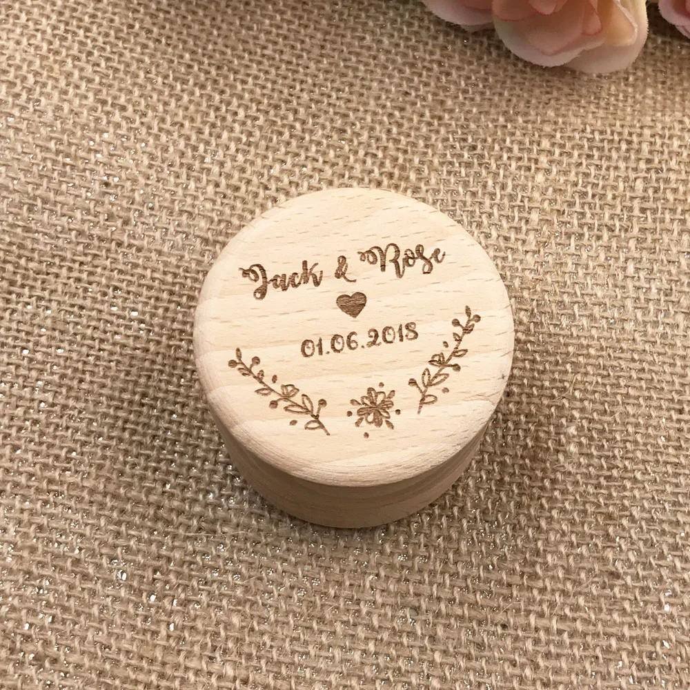 Personalized Wedding  Valentines Engagement Wooden Ring Bearer Box,Custom wedding Ring Box, Customized Wedding Gifts holder box2