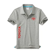 Новинка, мужская рубашка поло с логотипом Toyota, высокое качество, мужская хлопковая рубашка с коротким рукавом, брендовые майки