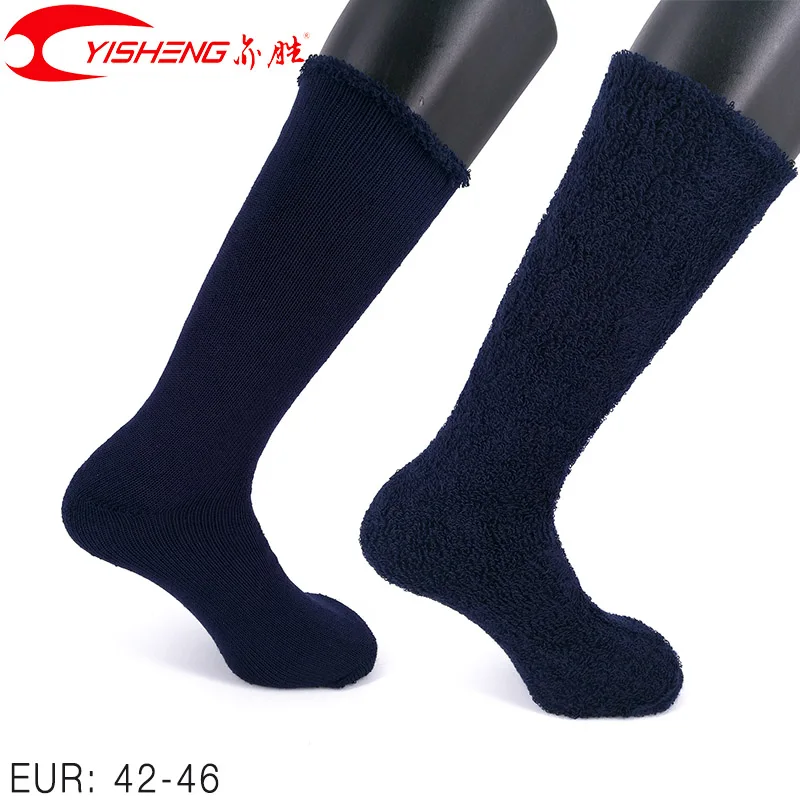 Findcool спортивные носки из мериносовой шерсти для мужчин и женщин, полностью амортизирующие махровые зимние носки, очень толстые и сохраняющие тепло зимой - Цвет: Navy