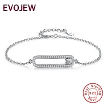 Marca de Moda Brillante CZ Diamond Movimiento Precioso hecho A Mano Amor Pulsera de Plata de Ley 925 Pulsera de La Joyería de La Boda para Las Mujeres