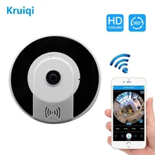 Kruiqi 360 Degree Panoramic HD 3MP Camera Wireless IP Security Video Camera With IR Night Vision For Iphone Android APP Control fredi 360 degree panoramic ip camera 960p hd 1 3mp security wifi camera infrared night vision wireless camera support 128g card