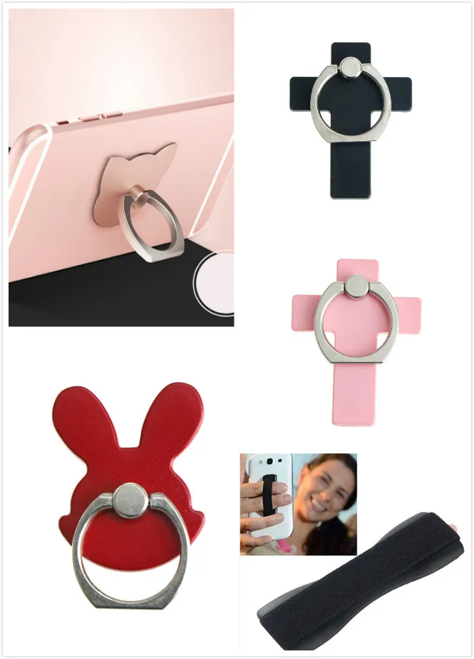 

4 styles Finger Ring Mobile Cell Phone Hand Stand Holder Desk Car Universal Metal for Samsung iPhone 6s plus 7