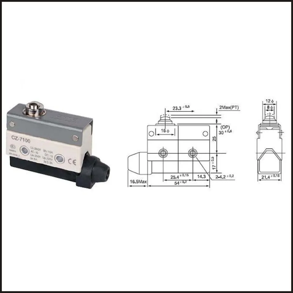 

Switch travel limit switch 15A Electrical Safety Key Interlock switch Compact Prewired CZ-7100