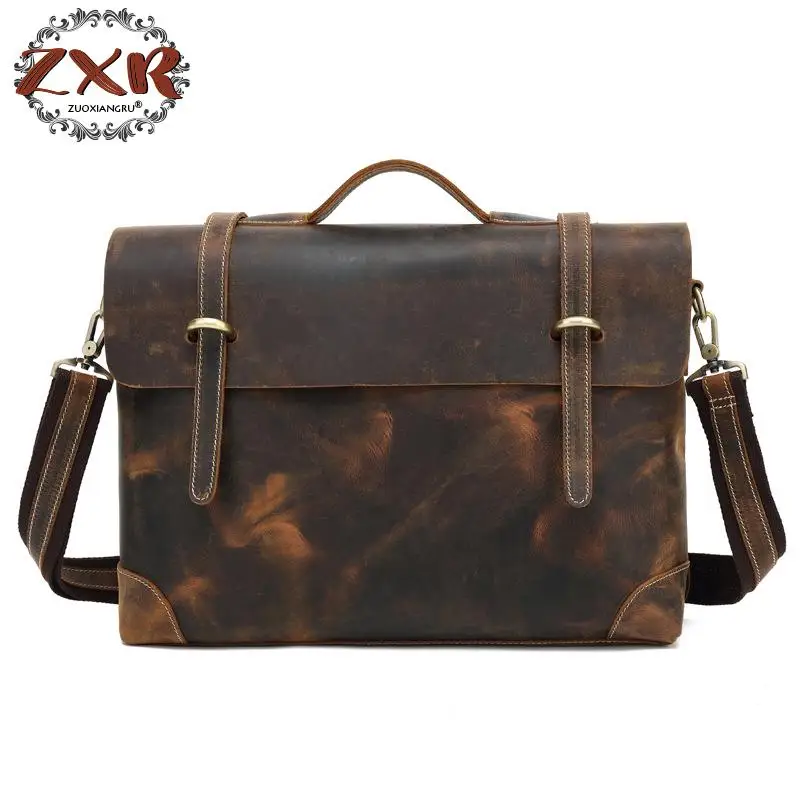 

Europe And The United States Leather Handbag First Layer Male Messenger Bag High-end Men's Business Leather Shoulder Bag