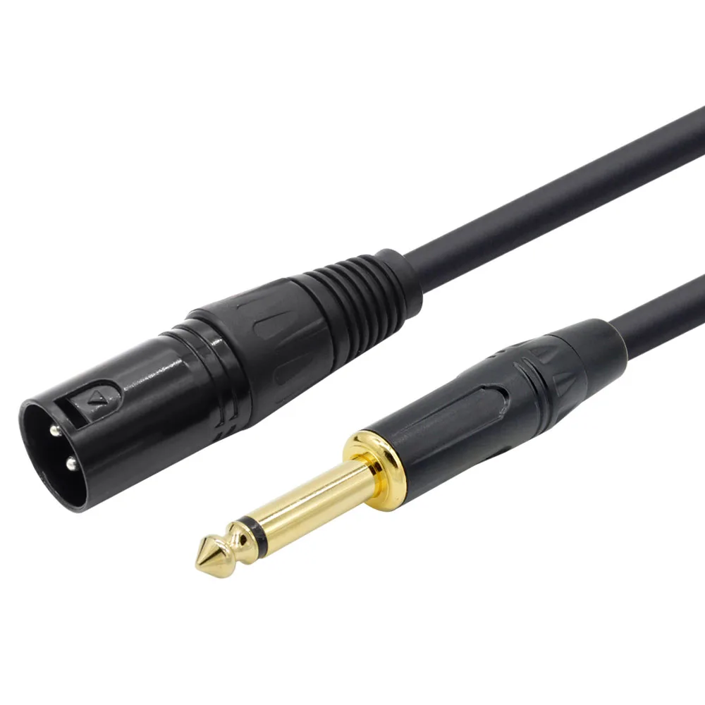 Instrument Guitar Cable XLR 3 Pin Plug to 6.35 mm (1/4