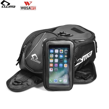 

WOSAWE Motorcycles Oil Fuel Tank Bag With Rain Cover Waterproof Magnetic Fixed Straps Motorbike Bag Touch Screen phone pack
