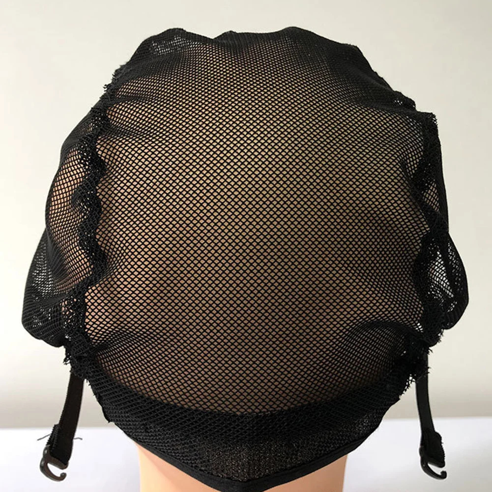 Universal Black Mesh Hairnet Adjustable Strap Accessories U-shaped Net Lace Wig Cap Stretchy