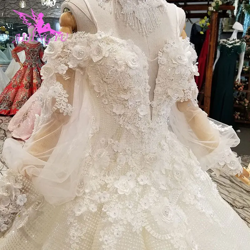 

AIJINGYU Bridal Attire Wedding Gowns 2018 Best Wear Cheap For Sale Vintage White Tulle Gown Accessories Modest Wedding Dress