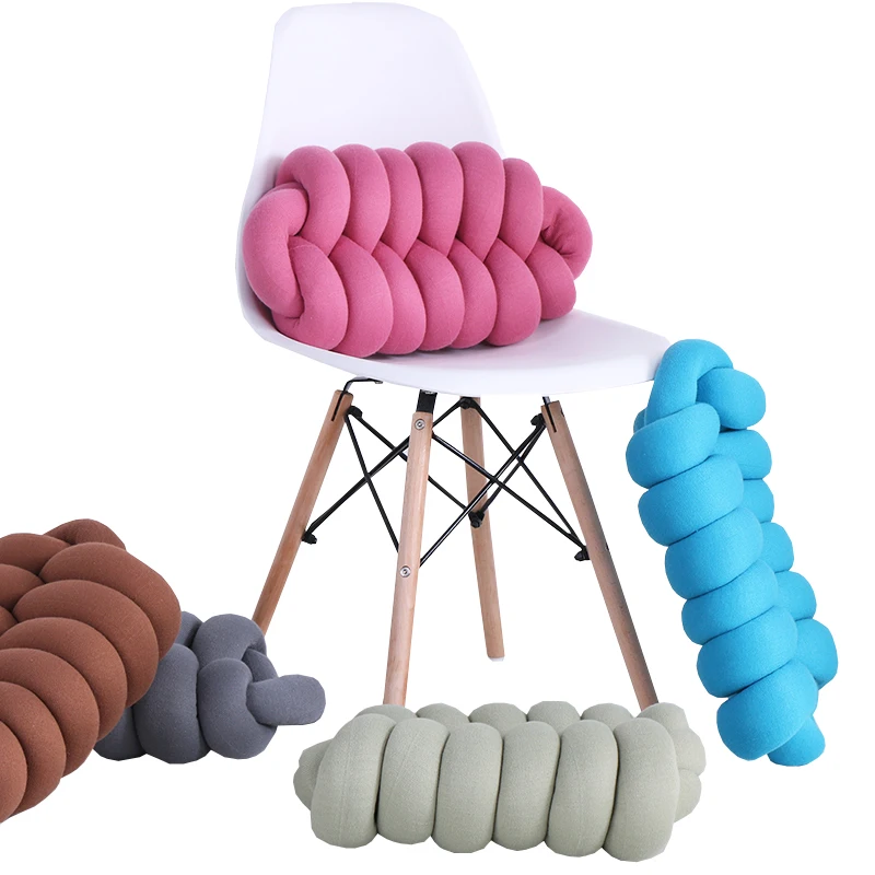 Creative Cotton Linen Oblong Waist Pillows For Home Sofa Office Use