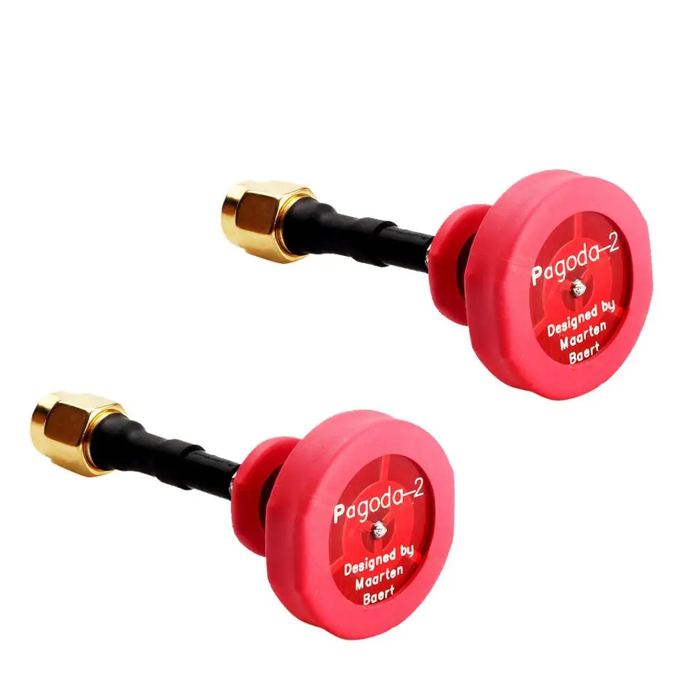 

2PCS 5.8Ghz Omnidirectional Antenna SMA Connector/RP-SMA Connector for 5.8g EMAX Pagoda 2 FPV Racing Drone