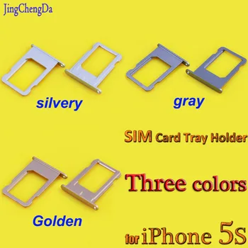 

High quality SIM Card Holder Tray Slot for iPhone 5S Replacement Adapter SIM Card Tray Holder Socket for Apple Accessories Tools