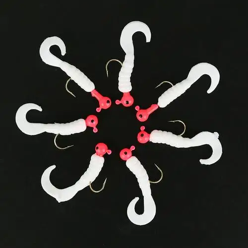 

2019 NEW 7Pcs/lot Fishing Lure Set Jig Lead Head Hook Soft Worm Grub Single Tail Bait Sea Carp Fishing Lures Tackle Combination