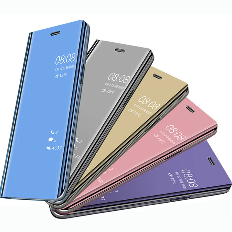 Умный зеркальный чехол для Xiaomi Redmi Note 4 глобальная версия 4X Прозрачный Pro кожаный
