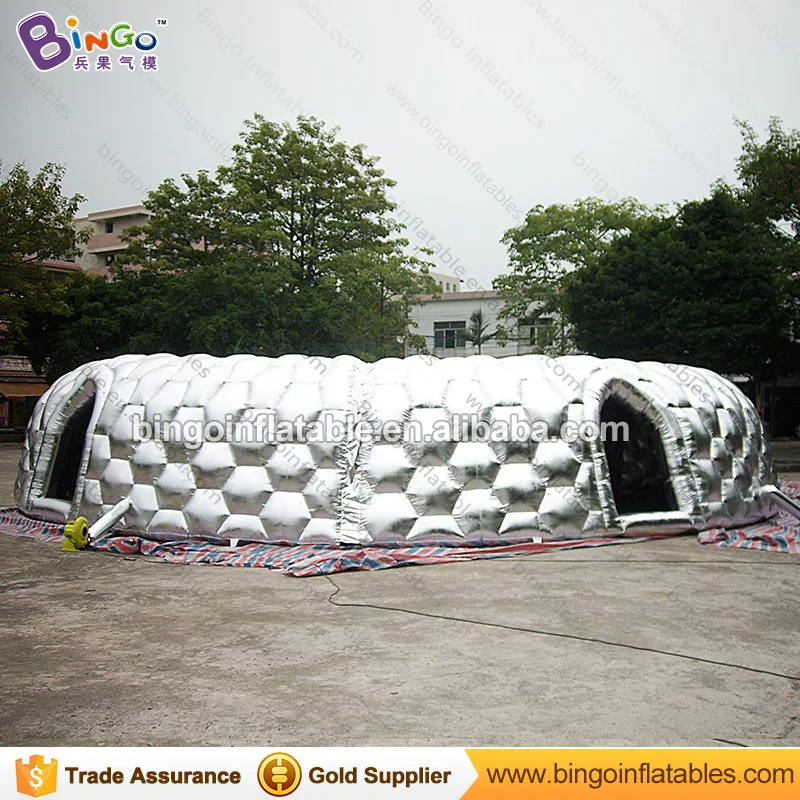  Free shipping 32X2.5X2.5 meters Inflatable silver tunnel for trade show high quality inflatable tun