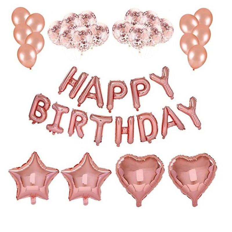 

Rose Gold Valentine's Love Party Confetti Latex Balloon Champagne Straw Rain Wall Curtain Wedding Birthday Party DIY Decoration