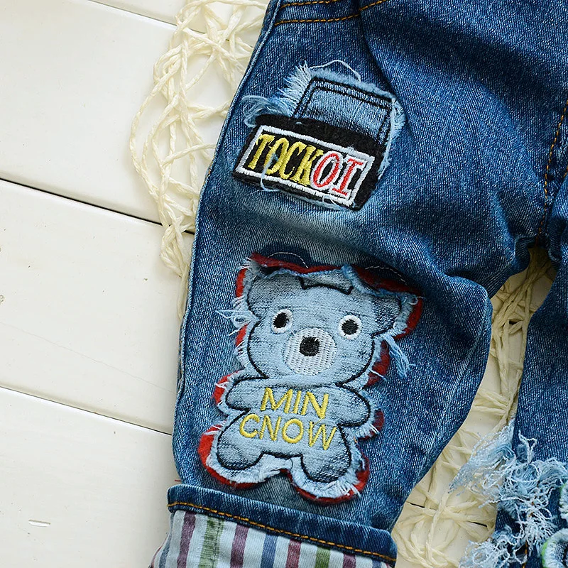 Children Overalls Toddler Infant Boy Long Pants Denim Dungarees Kids Baby Boys Jeans Jumpsuit
