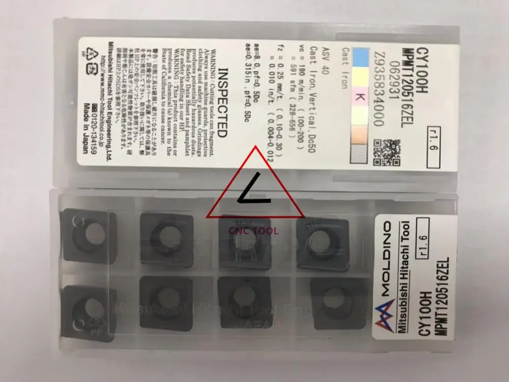 

MPMT120516ZEL CY100H 10pcs Hitachi high cutting performance CNC indexable inserts