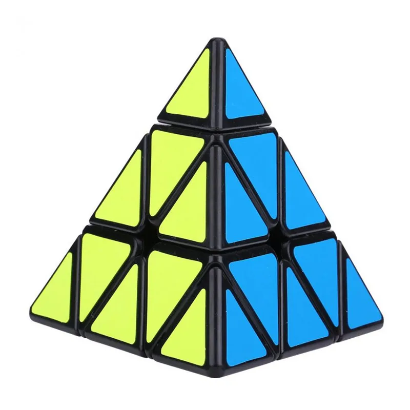1 шт. новые Qiyi Треугольники пирамидка, Магический кубик 3х3х3, головоломка Скорость кубики для детей игрушки Подарок детская развивающая игрушка - Цвет: Черный