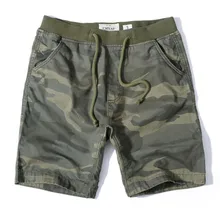 Мужские модные шорты свободного покроя цвета хаки хлопок износостойкий эластичный пояс 5 цветов