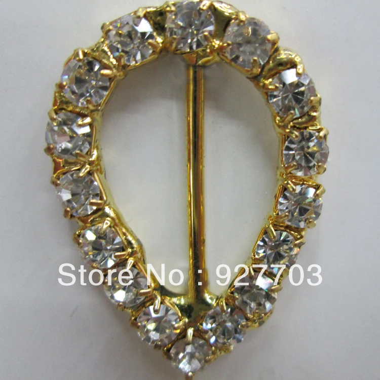 (CM382 15 мм innner бар) 100 шт Drop GoldTone Diamante горный хрусталь стул с пряжкой ленточный