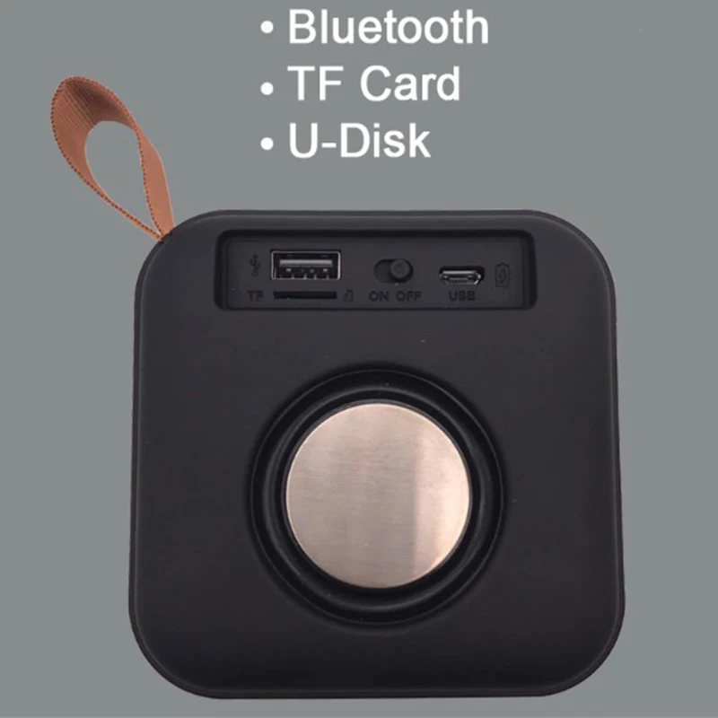 1 шт. новая версия T5 тканая сетка Bluetooth динамик беспроводной портативный динамик прекрасная поддержка u-диск Tf карта Fm радио черный