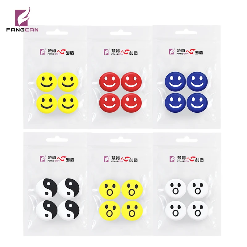 

4pcs/pack FANGCAN 100% Silicone Viberation Dampeners for Squash racket 6colors available