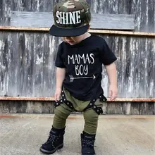 Летний детский комплект одежды для мальчиков, повседневный Детский комплект, мягкий комплект для маленьких мальчиков, футболка для мальчиков, топы и штаны-шаровары, Детский комплект