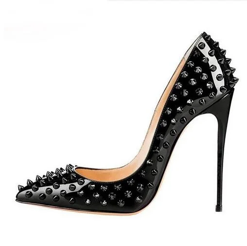 black pumps with spikes