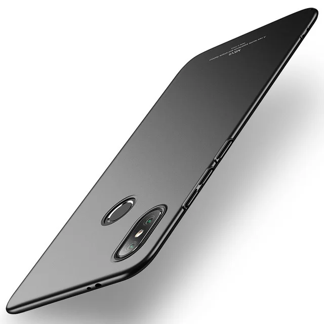 Xiaomi mi A2 lite чехол msvii ультра-тонкий полный защитный чехол для телефона для xiaomi mi 6X A2 чехол Xio mi A2 mi 6X global чехол s - Цвет: Black