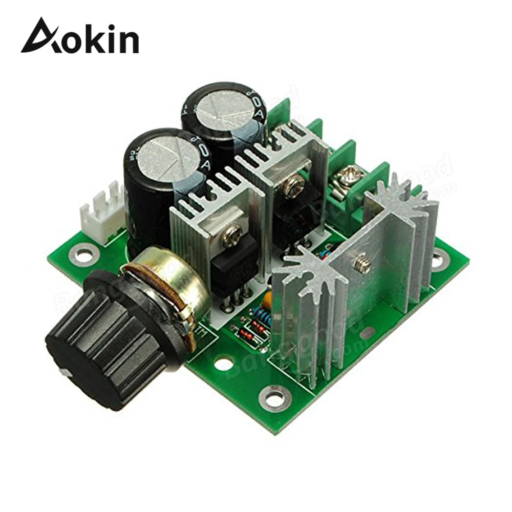 ШИМ DC регулятор скорости 10A 50V 1000 мкФ скорость двигателя 12V 24V 30V 40V 13KHZ