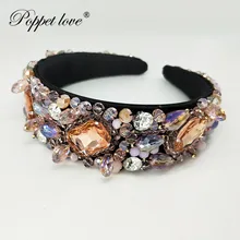 Стильные модные хрустальные свадебные розовая Корона тиары светло-золотой диадема, тиара для женщин Свадебная прическа невесты ювелирные украшения в подарок