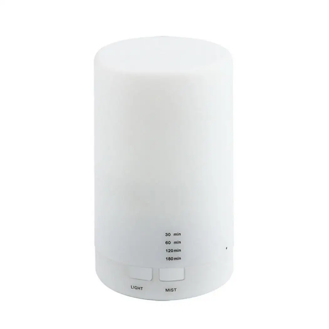 

100ml Cylindrical Aromatherapy Humidifier Portable Ultrasonic Mute Mist Air Purifier Essential Oil Diffuser With Night Light