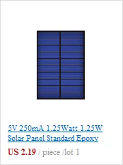 Солнечная панель 9 в 12 В 18 в 1,5 Вт 1,8 Вт 1,92 Вт 2 Вт 2,5 Вт 3 Вт 5 Вт 10 Вт 20 Вт мини-элемент для солнечной батареи зарядное устройство для телефона портативный DIY с кабелем