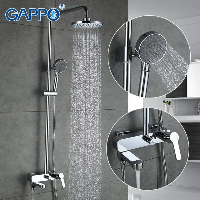 Go Bath Shower Faucets Set Bathtub Mixer Faucet Rain Go Bath Shower Faucets Set Bathtub Mixer Faucet Rain Tap Bathroom Head Stainless